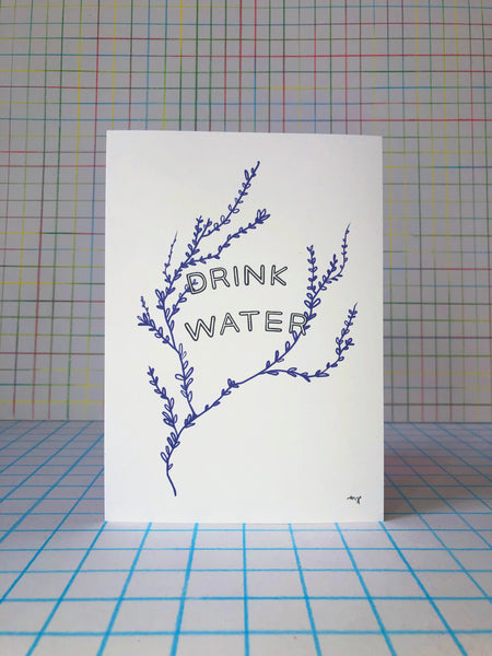 Drink Water Vine Print