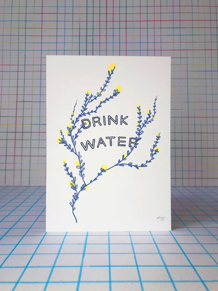 Drink Water Vine Print