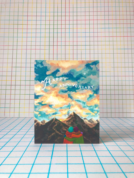 Happy Anniversary Mountains Card