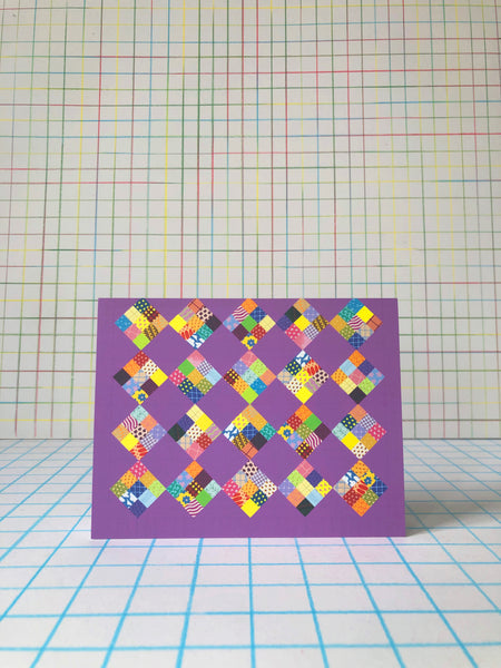 NEW Purple Quilt Card