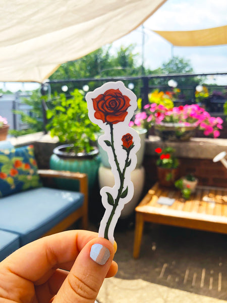 Red Rose Sticker
