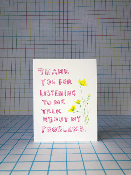Thank You for Listening Card