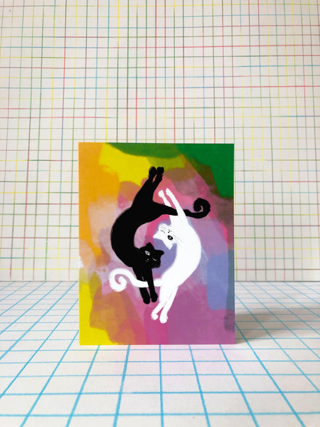Yin Yang Kitties Card