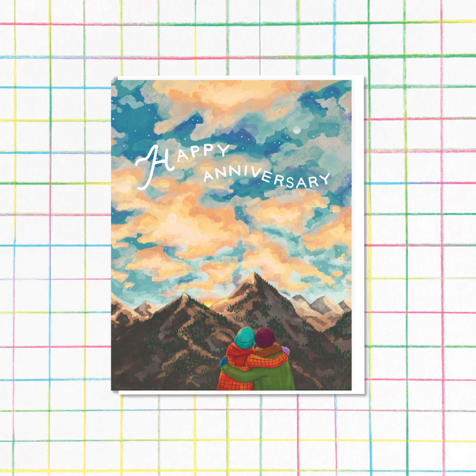 Happy Anniversary Mountains Card