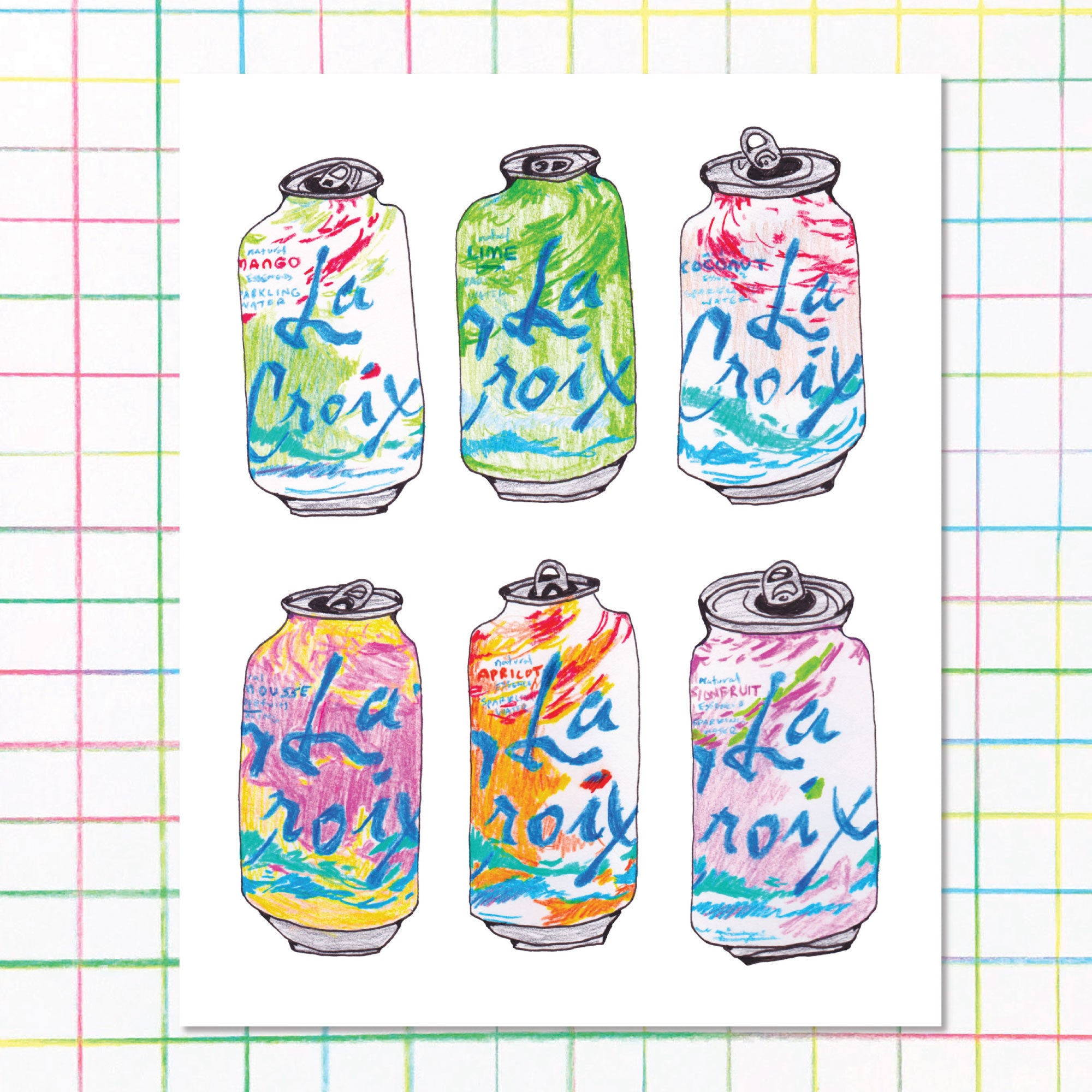 La Croix Menu Print