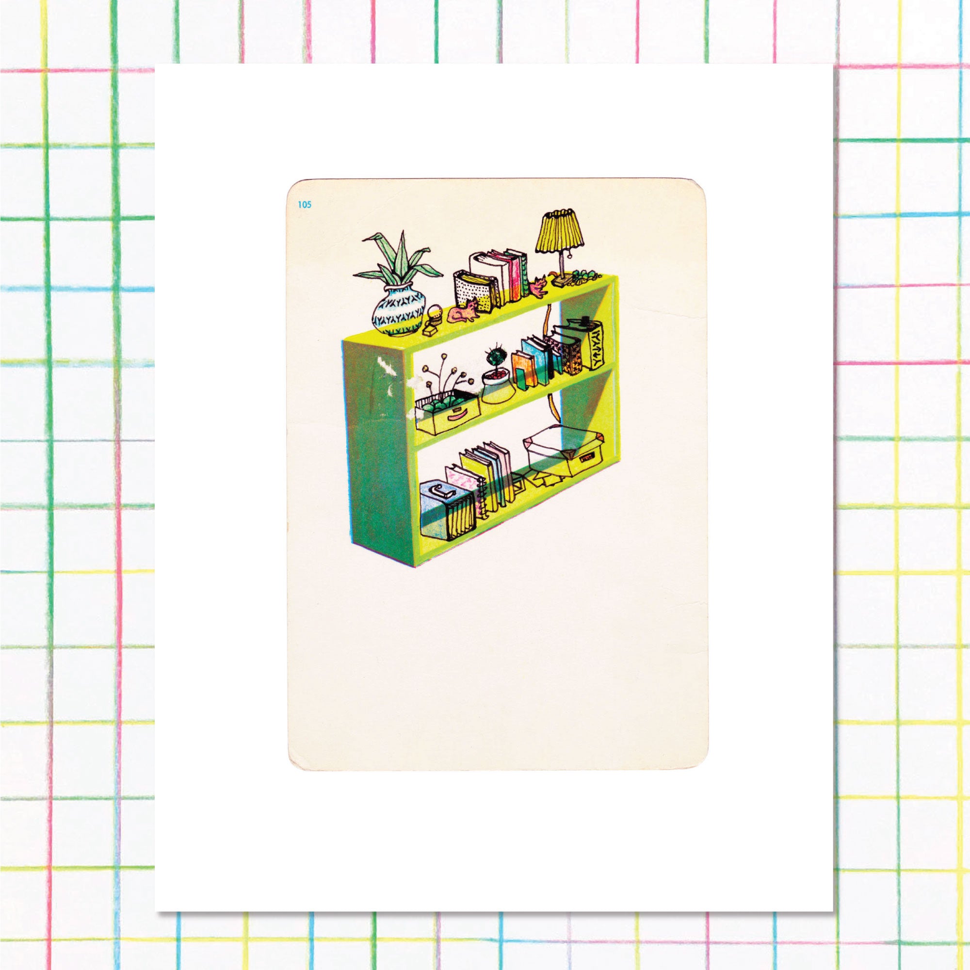 Flashcard Shelf Print