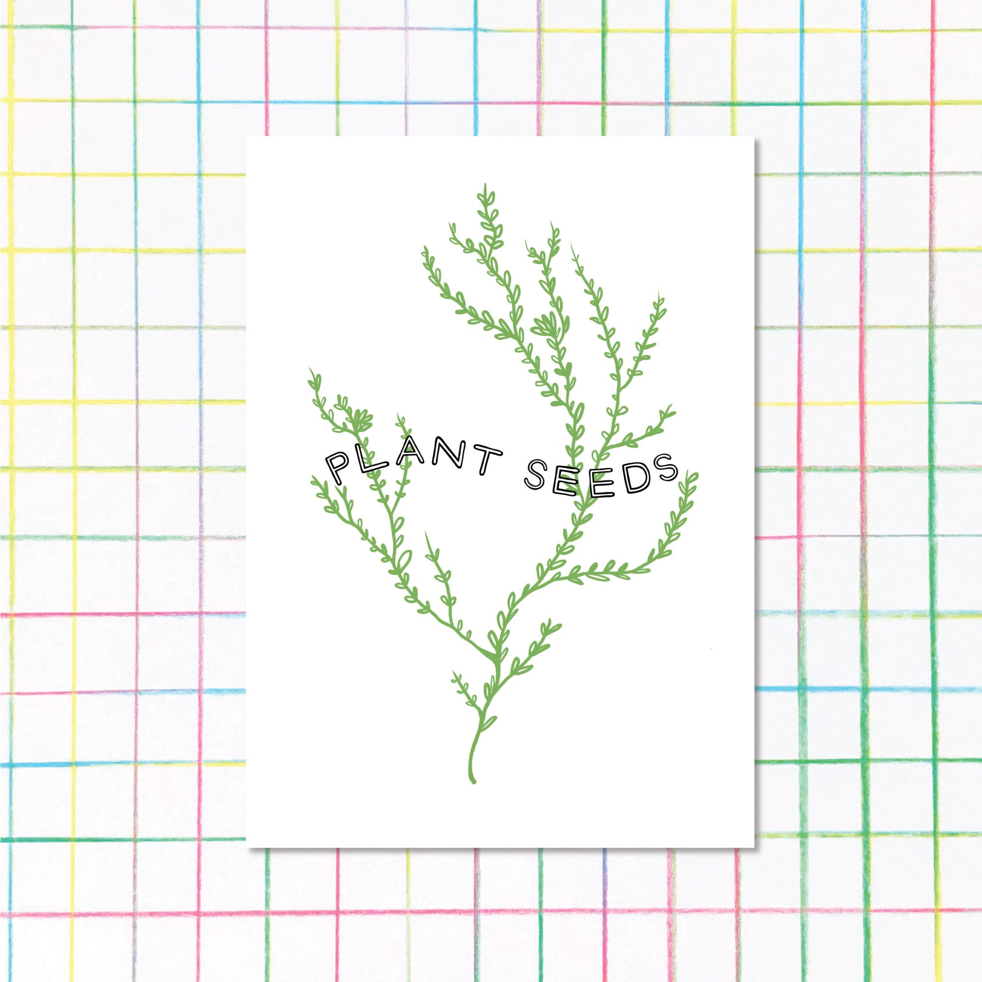 Plant Seeds Vine Print