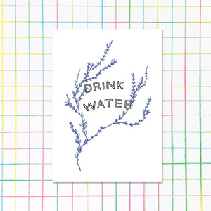 Drink Water Vine Print