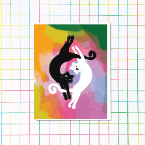 Yin Yang Kitties Card
