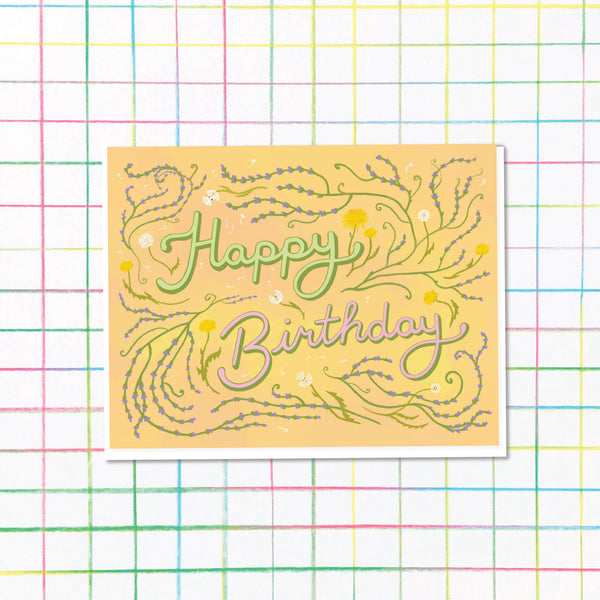 Dandelion Birthday Card