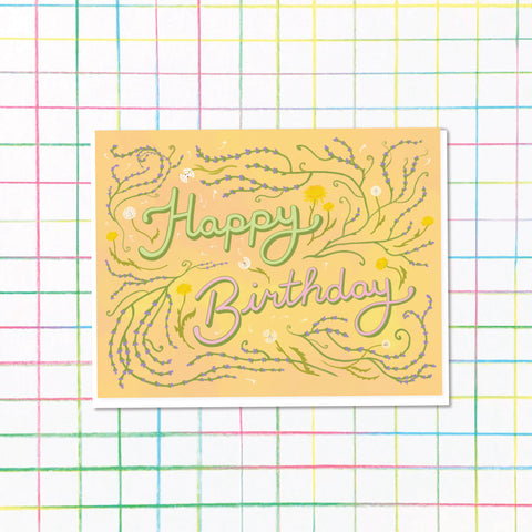 Dandelion Birthday Card