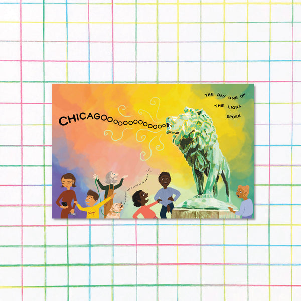 Chicago Lion Postcard