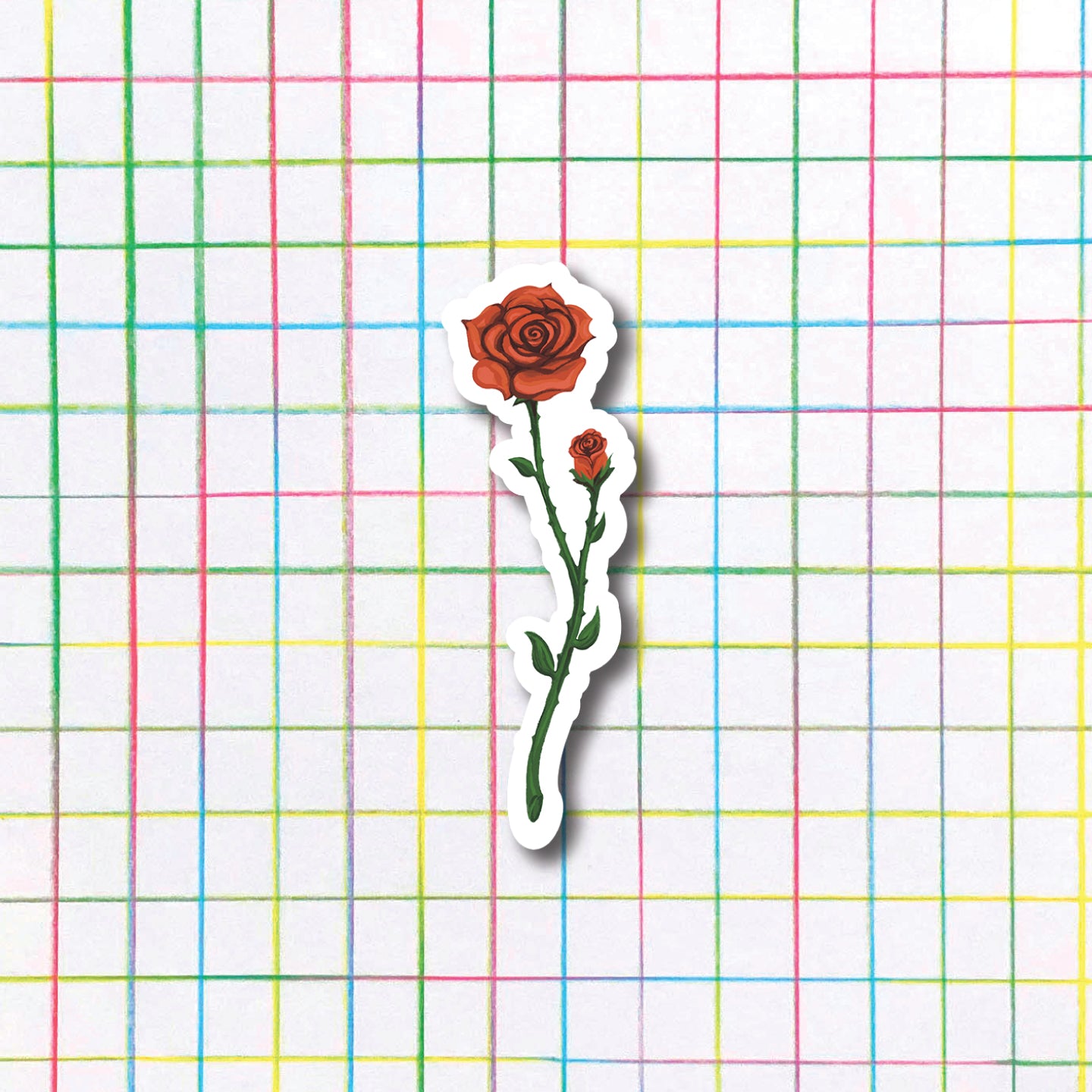 Red Rose Sticker